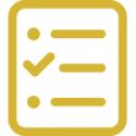 A yellow rectangle with checkmark in it
